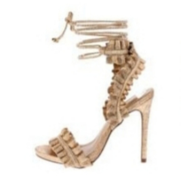 Camren Texture Ruffle Open Toe Ankle - Picture 3 of 3